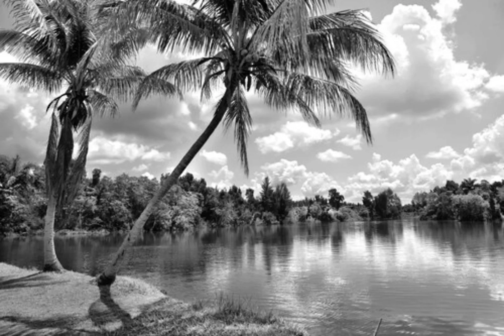 Papermoon Fototapete »Strand Schwarz & Weiß« günstig online kaufen