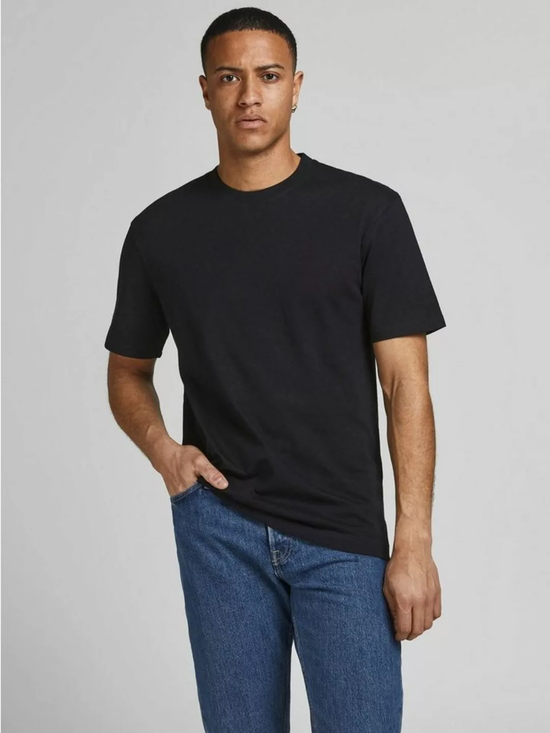 Jack & Jones T-Shirt Basic T-Shirt Kurzarm Shirt Relaxed Fit JJERELAXED 552 günstig online kaufen