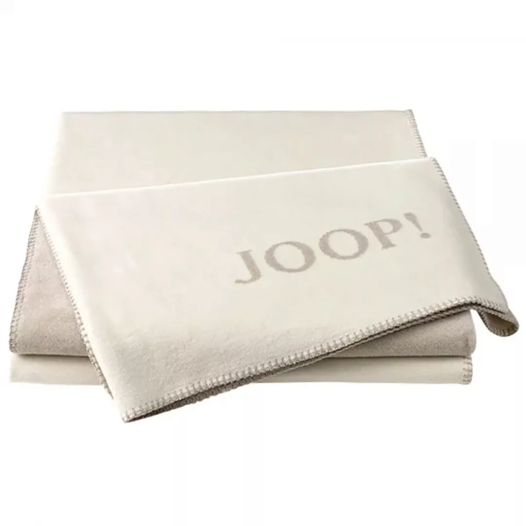 JOOP! Wohndecke Uni-Doubleface - Größe: 150x200 cm - Farbe: Ecru-Feder günstig online kaufen