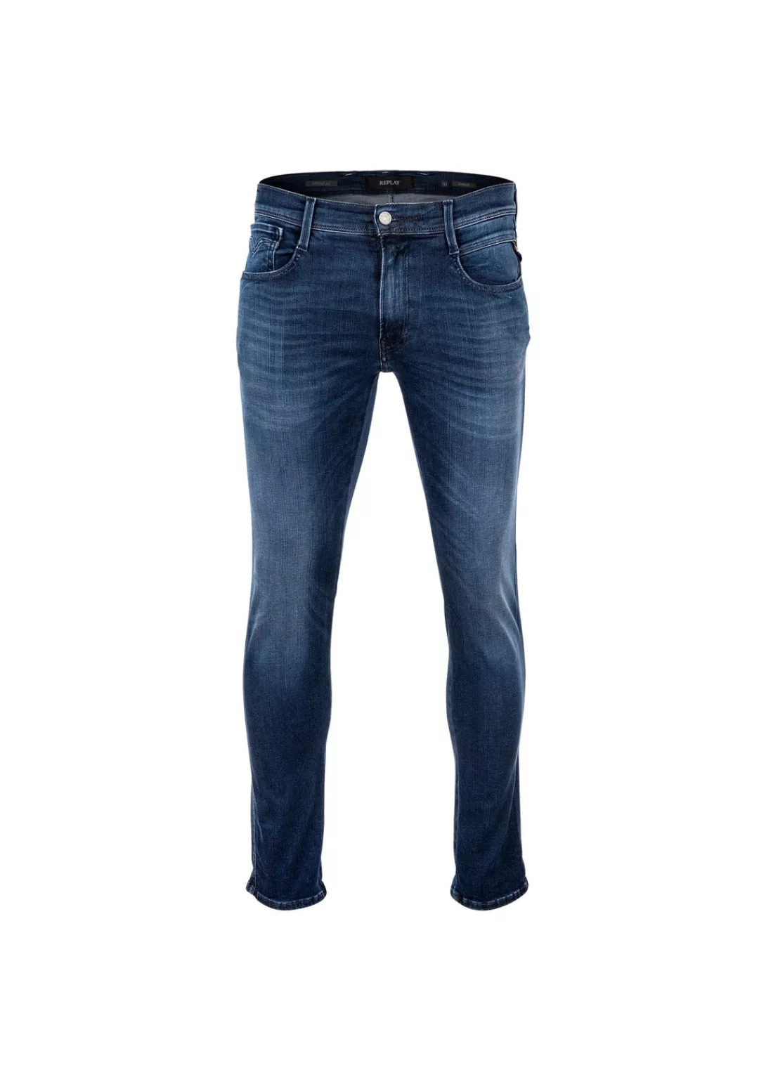 Replay Herren Jeans ANBASS - Slim Fit - Blau - Dark Blue Denim Hyperflex St günstig online kaufen