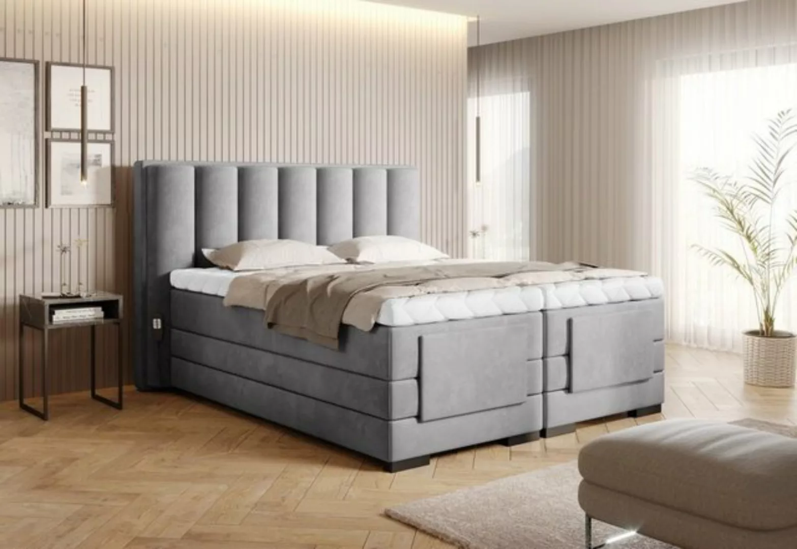 Luxusbetten24 Boxspringbett Liano, elektrisch verstellbar günstig online kaufen