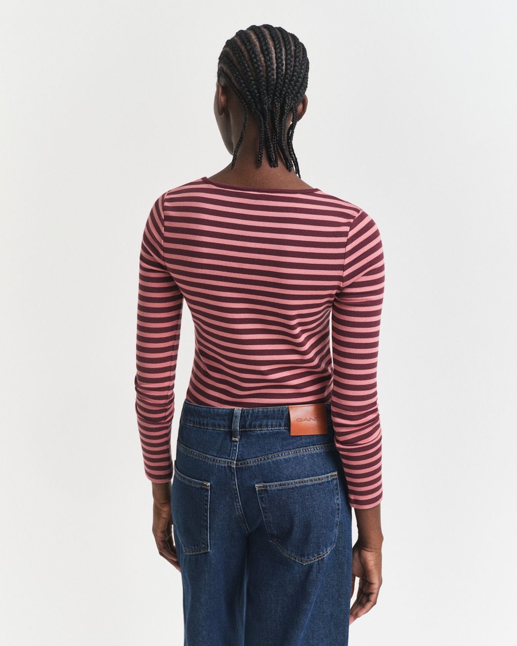 Gant Langarmshirt "SLIM STRIPED 1X1 RIBBED LS T-SHIRT" günstig online kaufen
