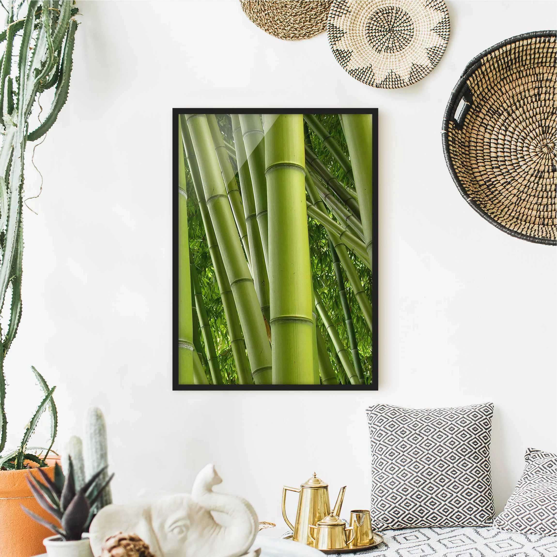 Bild mit Rahmen Natur & Landschaft - Hochformat Bamboo Trees No.2 günstig online kaufen