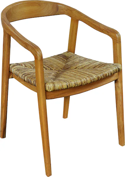 SIT Esszimmerstuhl, mit Rattan Sitzfläche, Armlehnstuhl in geschwungener Fo günstig online kaufen