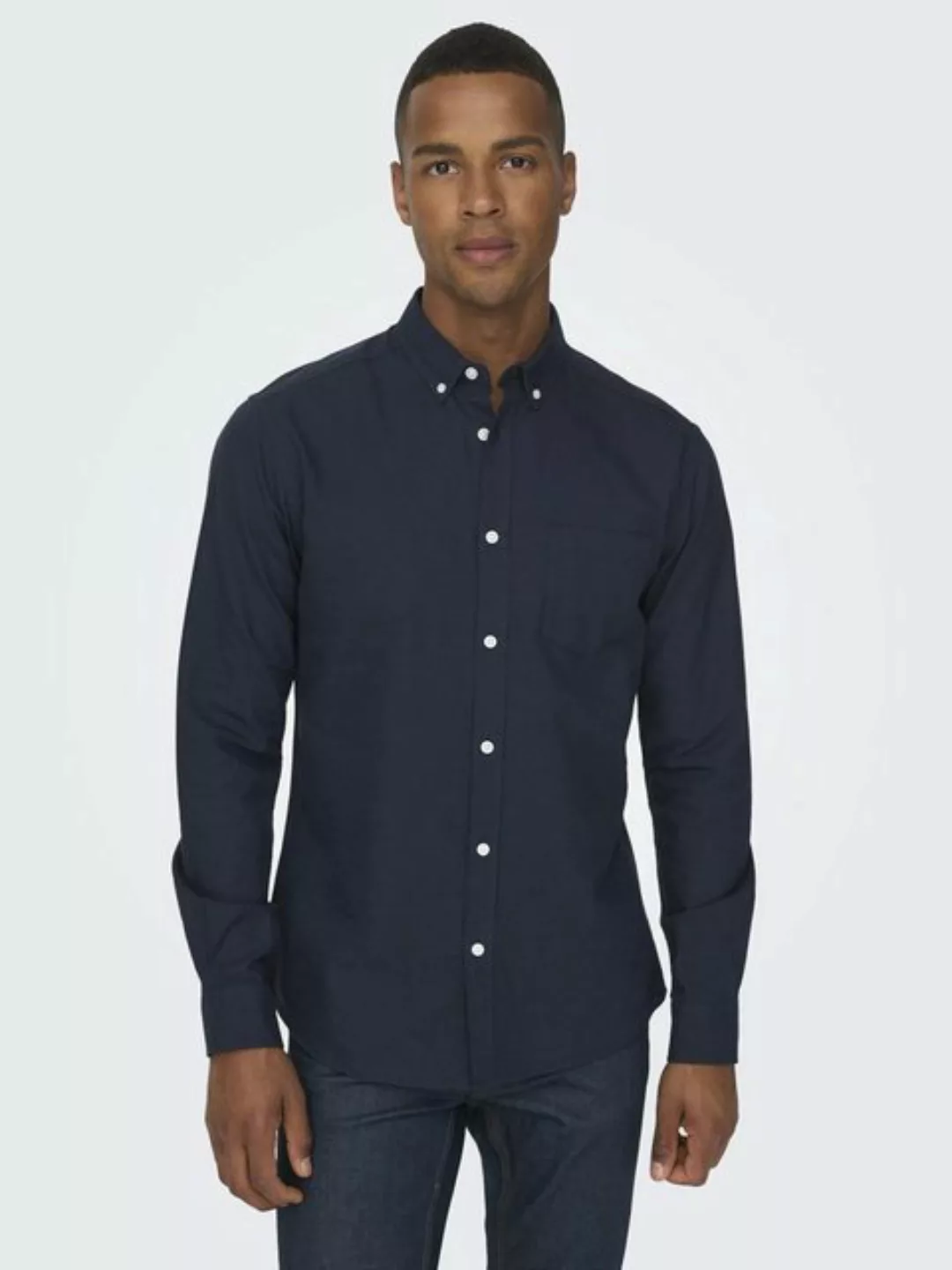 ONLY & SONS Langarmhemd ONSALVARO SLIM LS OXFORD SHIRT NOOS günstig online kaufen