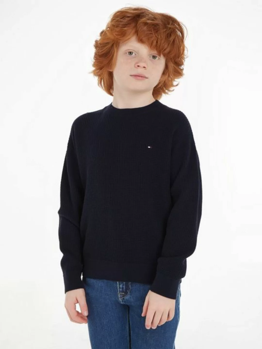 Tommy Hilfiger Strickpullover ESSENTIAL SWEATER mit überschnittenen Schulte günstig online kaufen