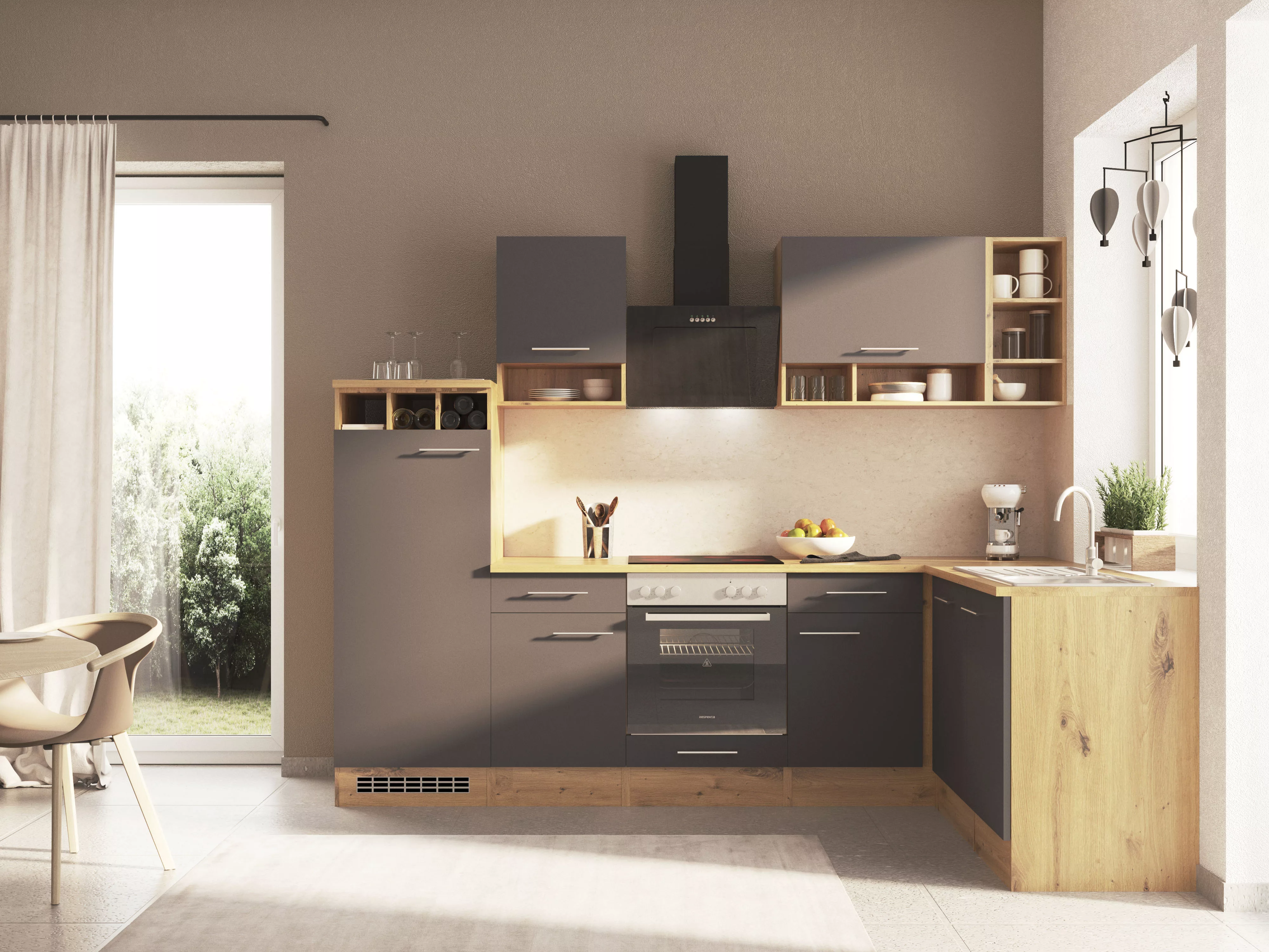 RESPEKTA Küche "Hilde", Breite 280 cm, wechselseitig aufbaubar günstig online kaufen