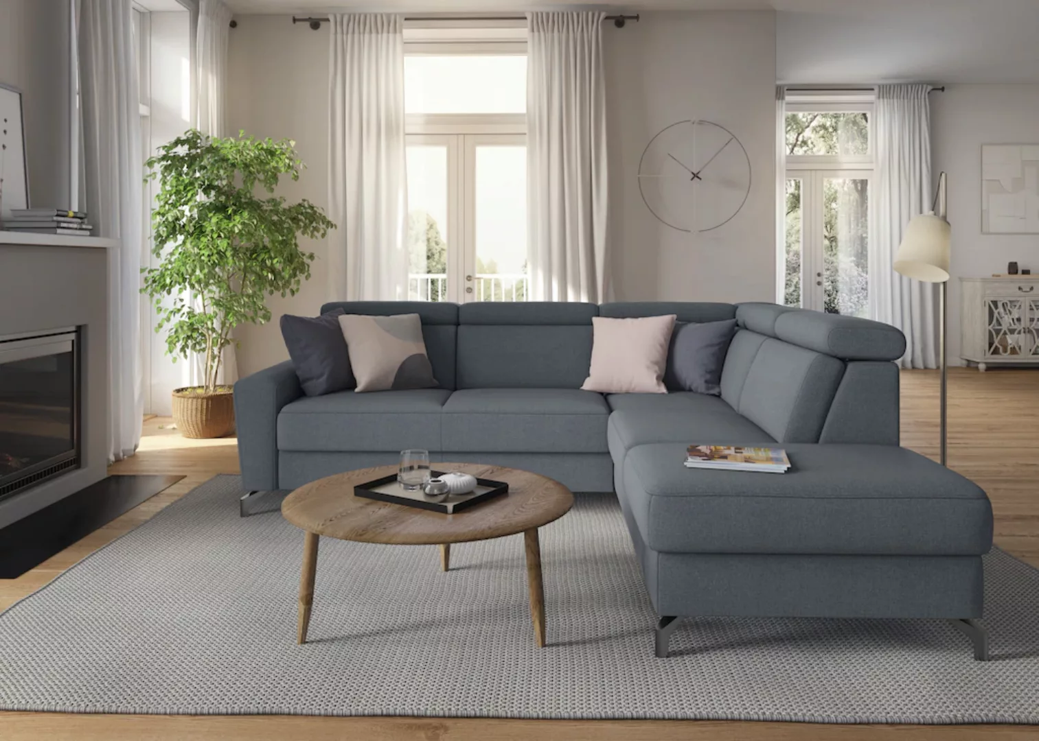 sit&more Ecksofa »Scarlett L-Form«, inklusive Kopfteilverstellung, wahlweis günstig online kaufen