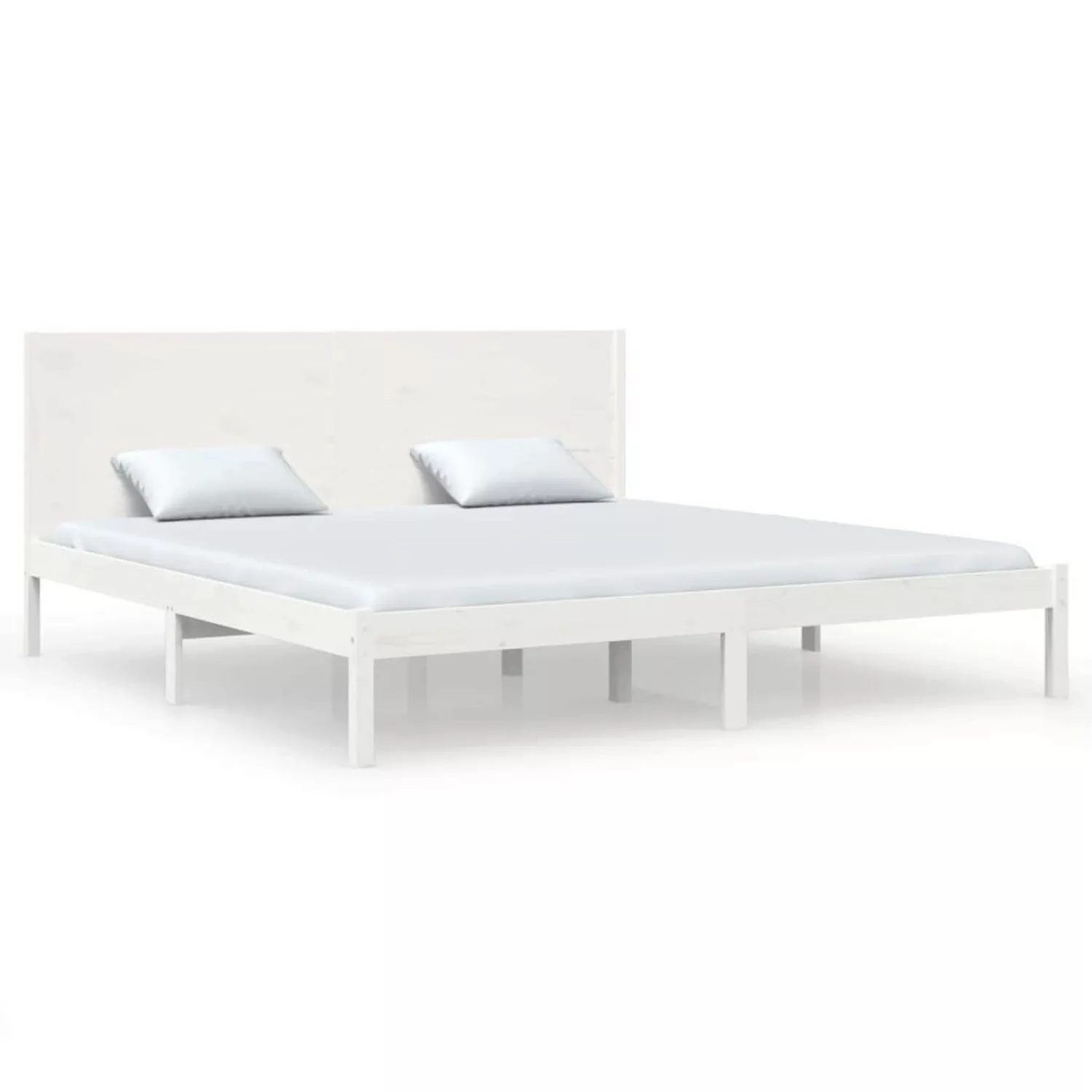 Vidaxl Massivholzbett Weiß Kiefer 200x200 Cm günstig online kaufen