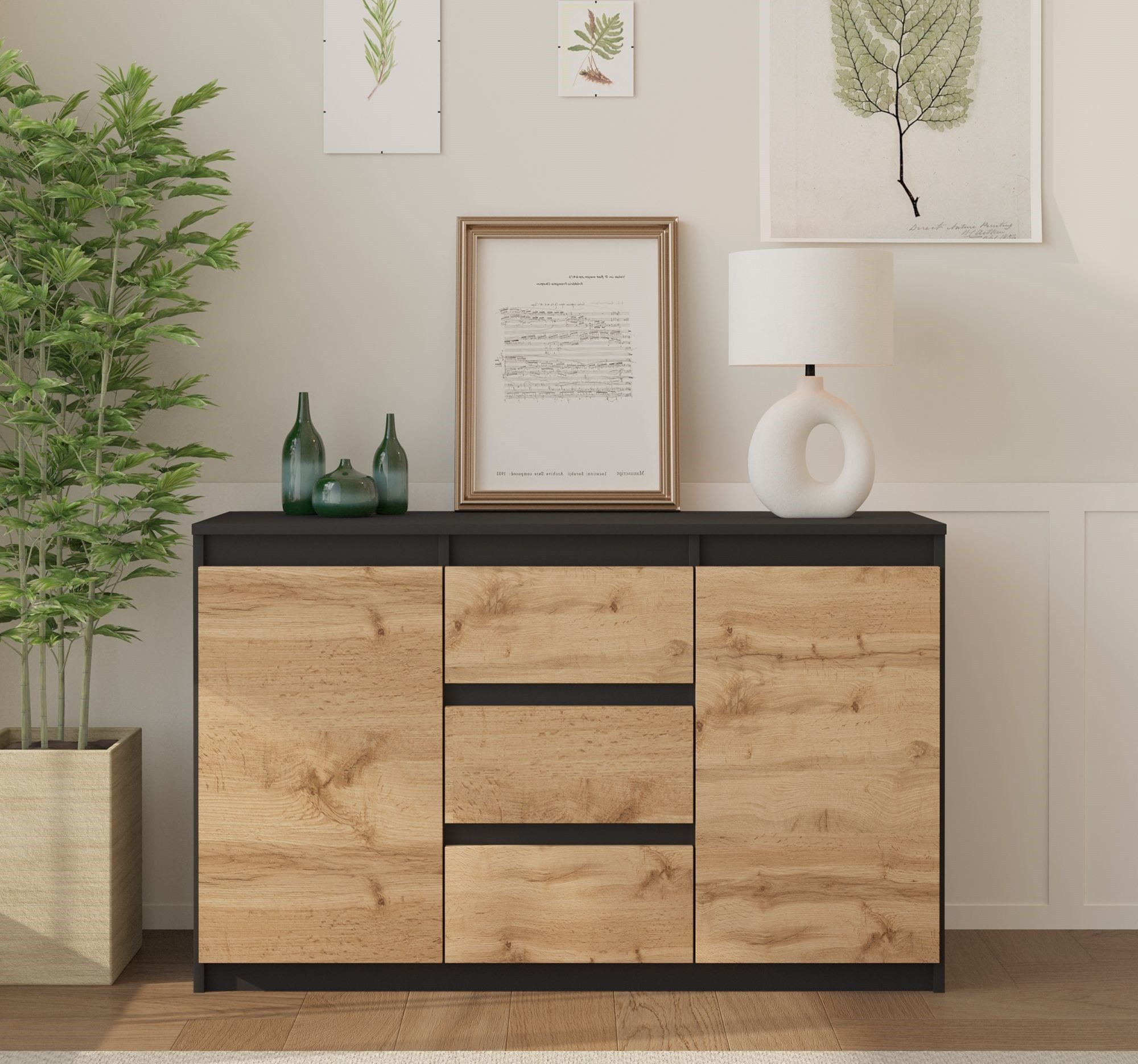 Furnica Sideboard MIKEL, 3 Schubladen und günstig online kaufen