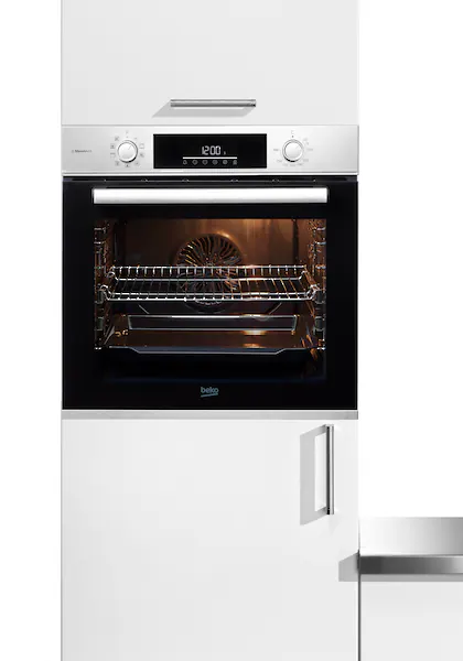 BEKO Einbaubackofen »BBIS12301XE«, BBIS12301XE, mit 2-fach-Teleskopauszug, günstig online kaufen