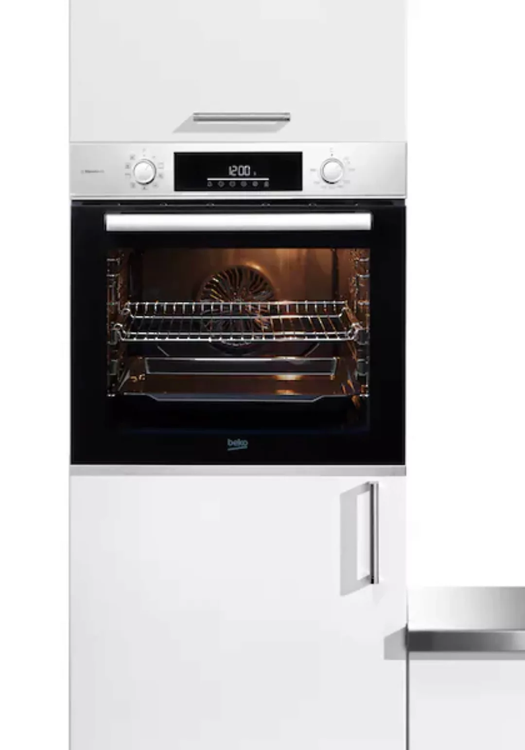 BEKO Einbaubackofen »BBIS12301XE«, mit 2-fach-Teleskopauszug, SteamShine, S günstig online kaufen