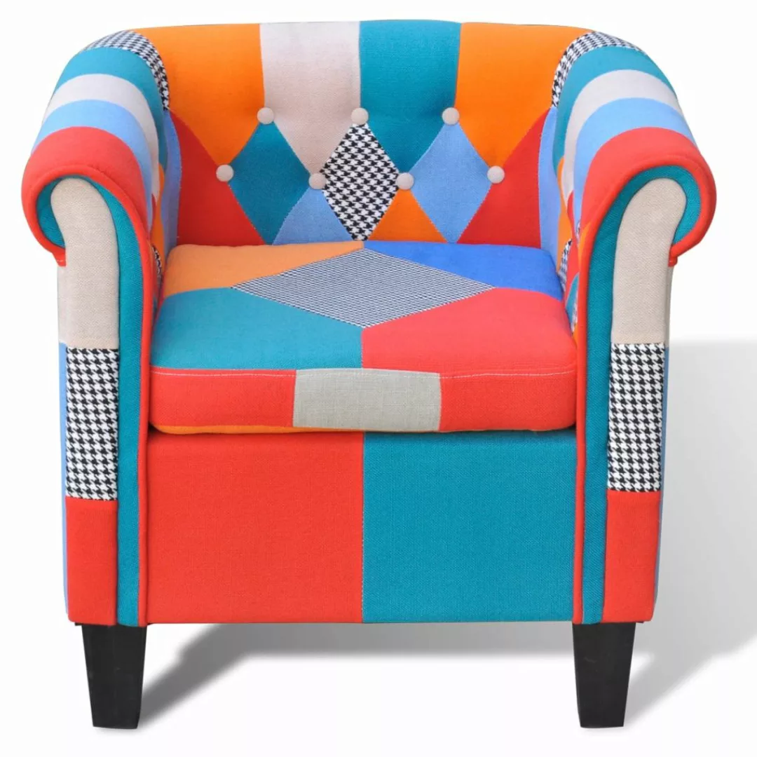 Sessel Mit Patchwork-design Stoff günstig online kaufen