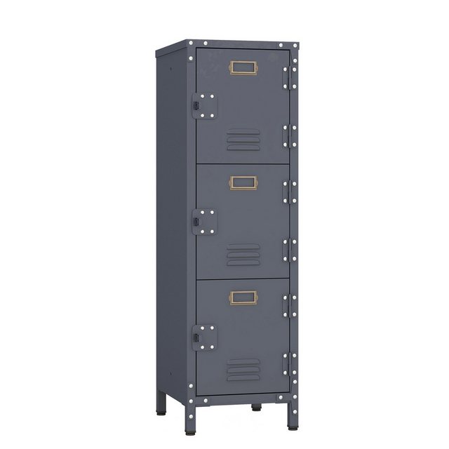 COSTWAY Aktenschrank Metall, abschließbar, Kippschutz, 30 x 35 x 100cm günstig online kaufen