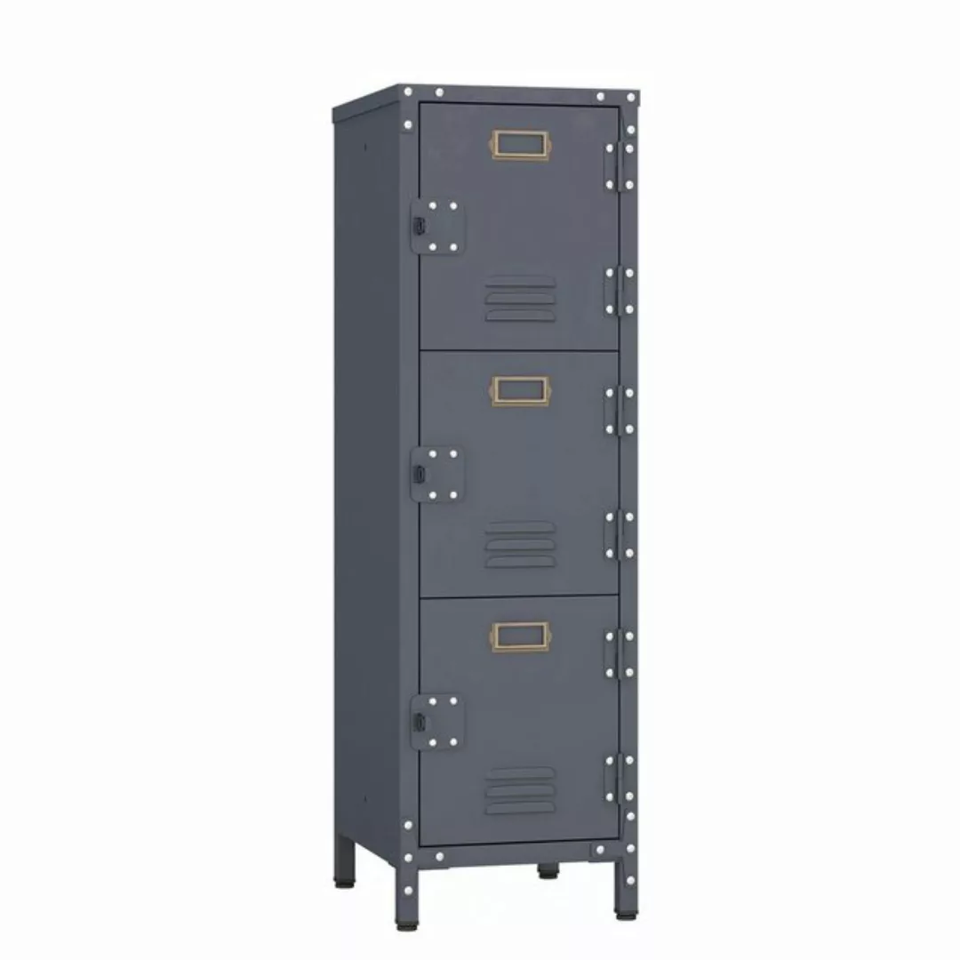 COSTWAY Aktenschrank Metall, abschließbar, Kippschutz, 30 x 35 x 100cm günstig online kaufen