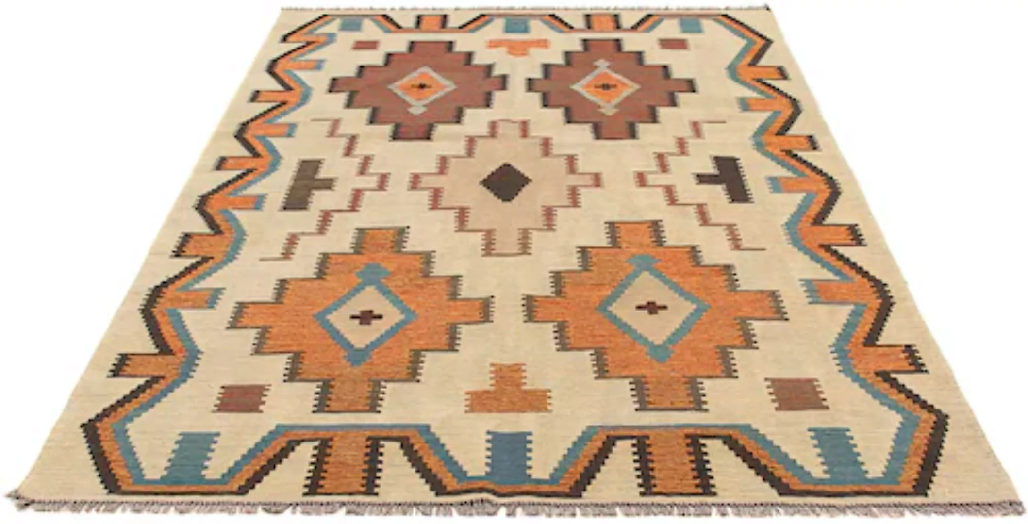 morgenland Wollteppich »Kelim - Oriental - 205 x 158 cm - mehrfarbig«, rech günstig online kaufen