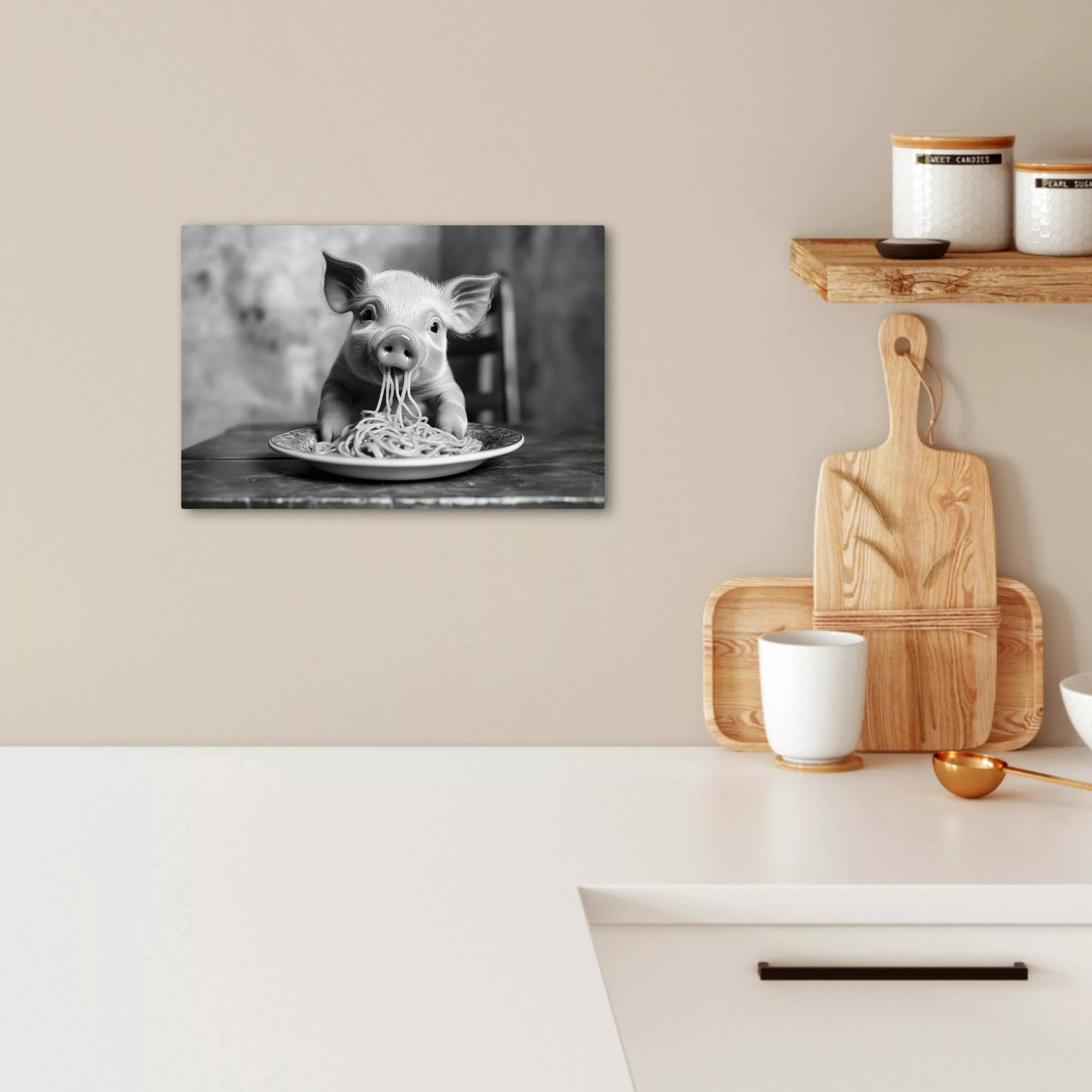 OneMillionCanvasses® Leinwandbild Schwein - Niedlich - günstig online kaufen