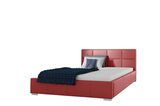 JVmoebel Lederbett, Doppel Bett Gepolsterte Design Luxus Möbel 200x200 Bett günstig online kaufen