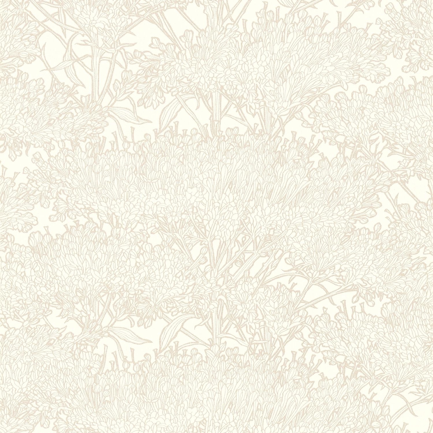 PROFHOME 369727-GU Natur Tapete Floral Matt Creme Gold Grau 0,53 m x 10,05 günstig online kaufen