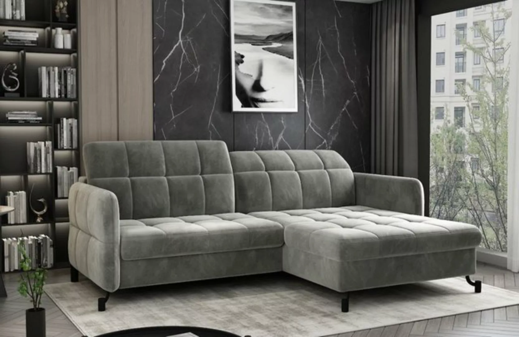 Eltap Ecksofa LORELLE Ausklappbare Couch im Skandinavischen Stil, Schlaffun günstig online kaufen