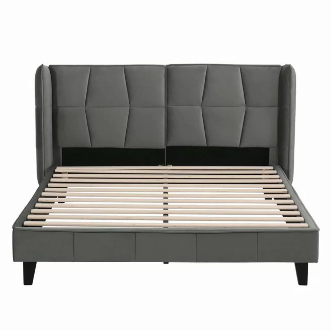 Gotagee Polsterbett Doppelbett Samt Bettgestell Lattenrost 140x200 Jugendbe günstig online kaufen