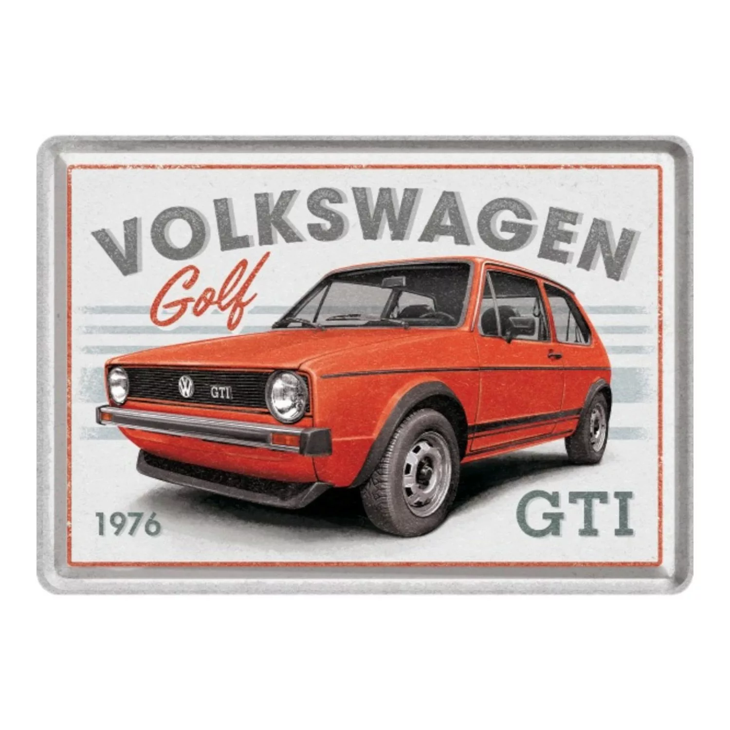 Nostalgic-Art Blechpostkarte - VW Golf - GTI 1976 günstig online kaufen