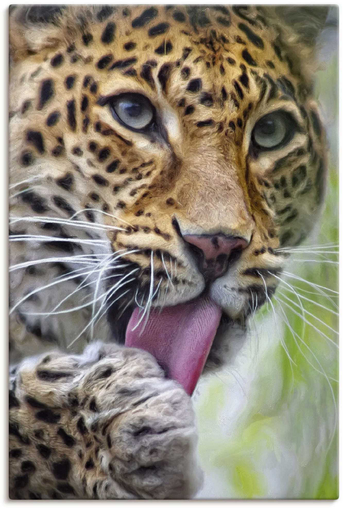 Artland Wandbild "Leopard", Wildtiere, (1 St.), als Leinwandbild, Poster, W günstig online kaufen