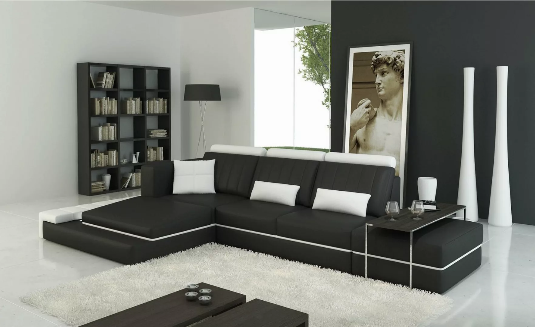 Xlmoebel Sofa Zeitgemäßes Ecksofa für das Wohnzimmer - Polsterecke aus Lede günstig online kaufen