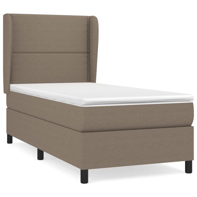 vidaXL Boxspringbett mit Matratze Taupe 90x190 cm Stoff1467316 günstig online kaufen