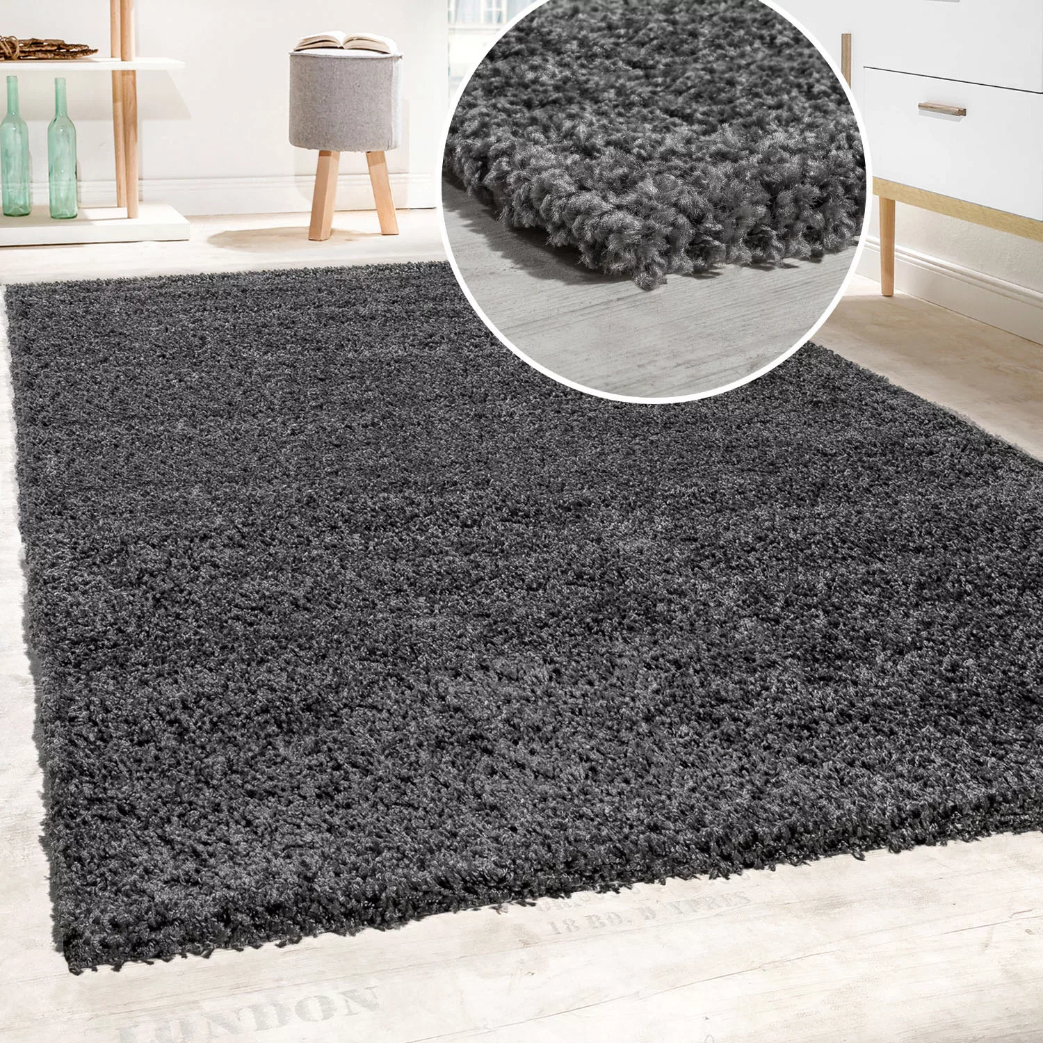 Paco Home Hochflor-Teppich »Sky 250«, rechteckig, gewebt, Uni-Farben, inten günstig online kaufen