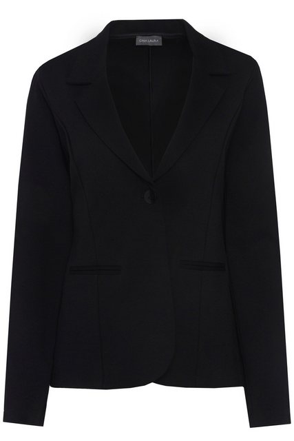 Gina Laura Blusenblazer Blazer Edel-Jersey Revers Langarm günstig online kaufen