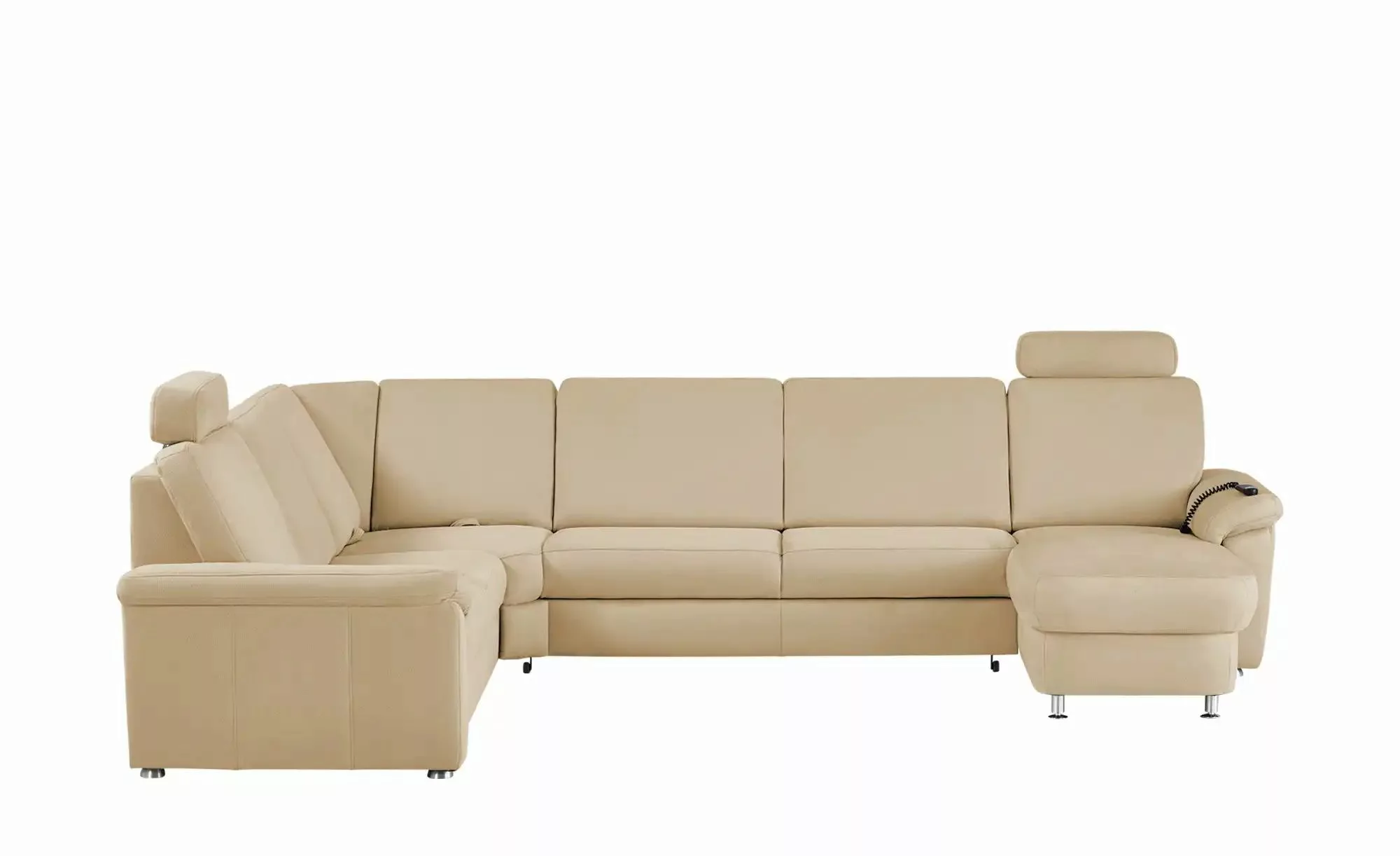 meinSofa Wohnlandschaft Mikrofaser Rita ¦ beige ¦ Maße (cm): B: 330 H: 91 T günstig online kaufen