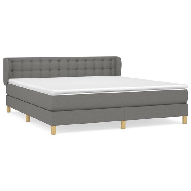 furnicato Bett Boxspringbett mit Matratze Dunkelgrau 160x200 cm Stoff (1-tl günstig online kaufen