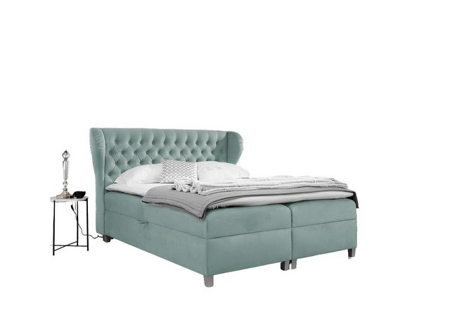 Xlmoebel Bett Modernes Schlafzimmer mit einem Chesterfield Bett, Holzgestel günstig online kaufen