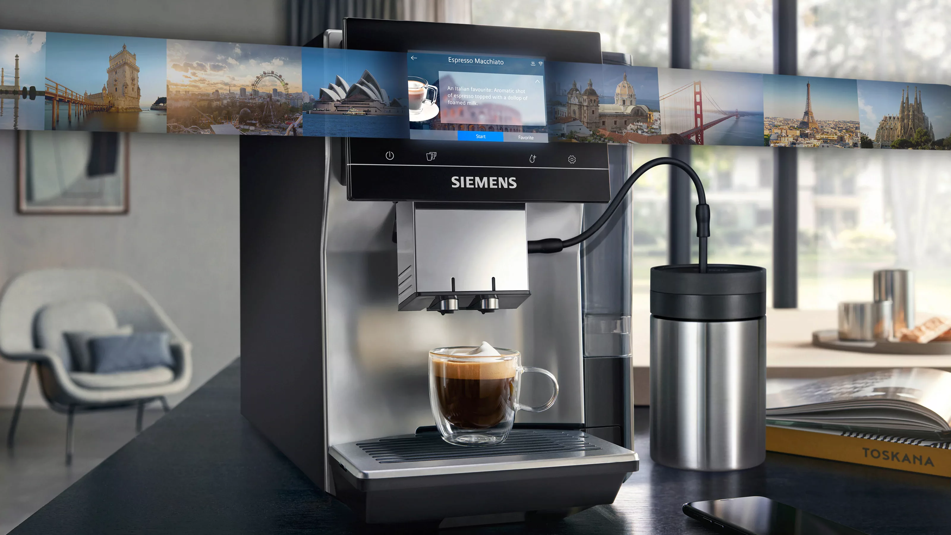 SIEMENS Kaffeevollautomat »EQ700 classic TP715D01, Cold Brew, intuitives 5" günstig online kaufen