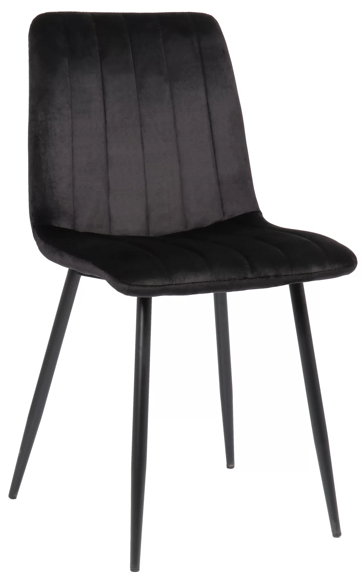 Stuhl Dijon Samt schwarz günstig online kaufen