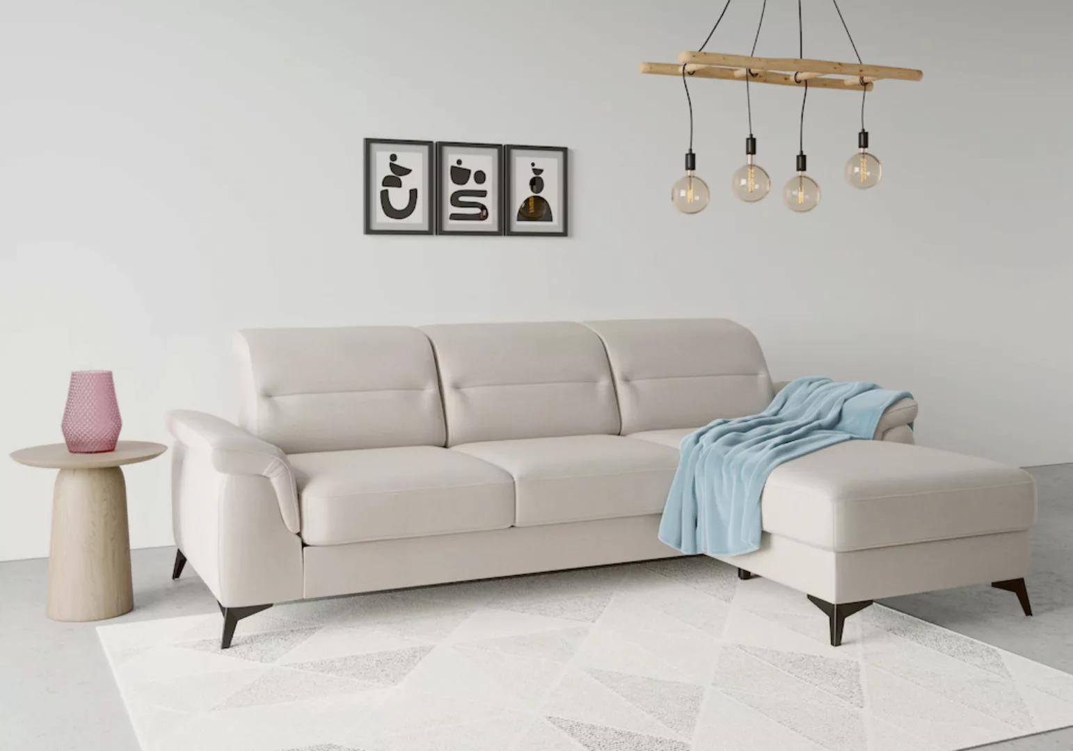 sit&more Ecksofa "Sinatra L-Form", mit Recamiere, optional mit Kopfteilvers günstig online kaufen