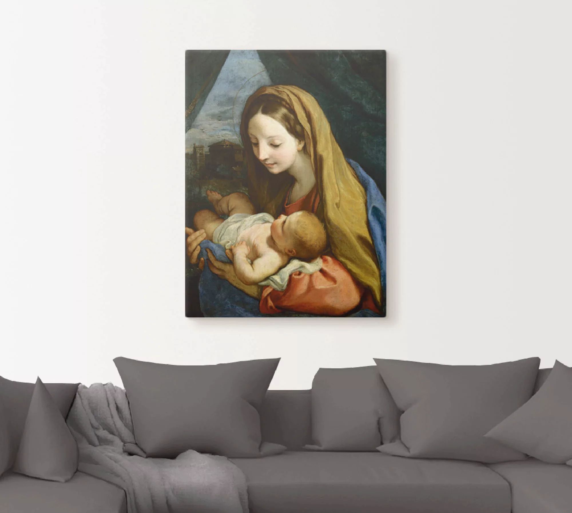 Artland Leinwandbild "Maria mit dem Kind. Um 1660", Religion, (1 St.), auf günstig online kaufen