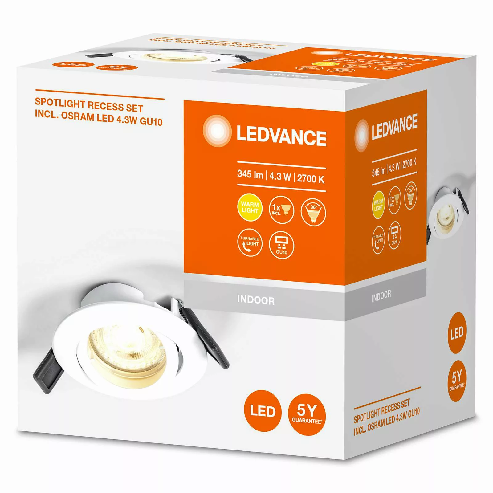 LEDVANCE Recess Twistlock Einbauleuchte IP20 weiß günstig online kaufen