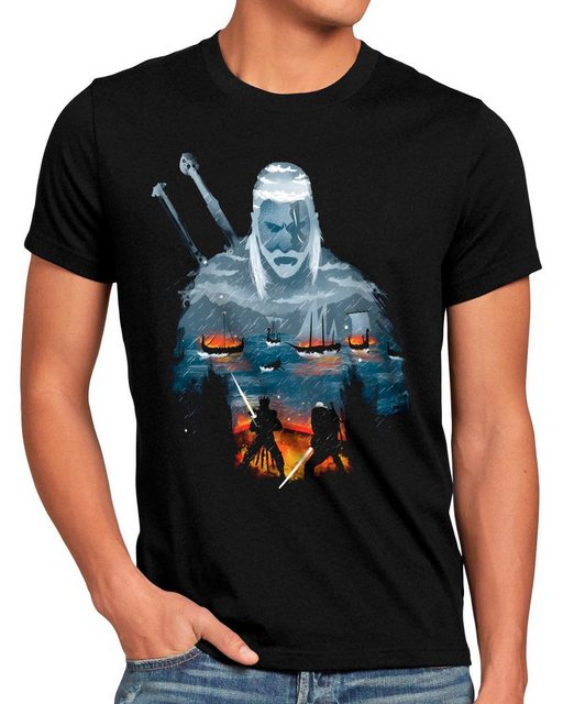 style3 T-Shirt Epic Geralt Fight geralt riva der hexer the witcher günstig online kaufen