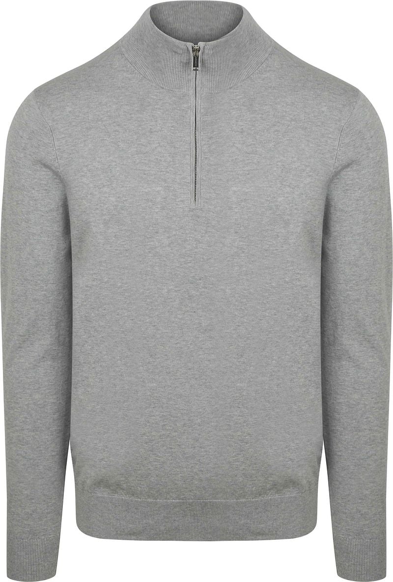 Profuomo Half Zip Pullover Luxury Grau - Größe XXL günstig online kaufen