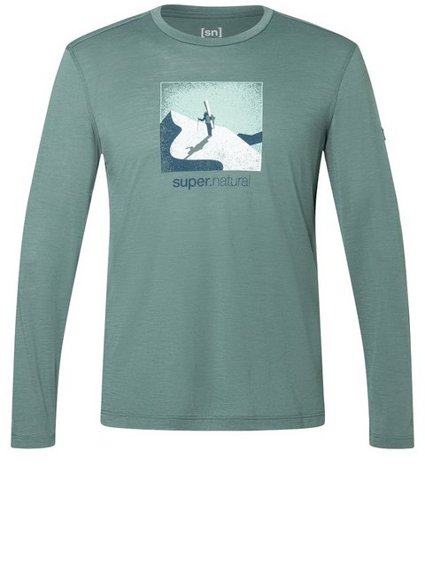 SUPER.NATURAL Sweatshirt für Herren, Merino ALMOST DONE Skitour Motiv, Berg günstig online kaufen