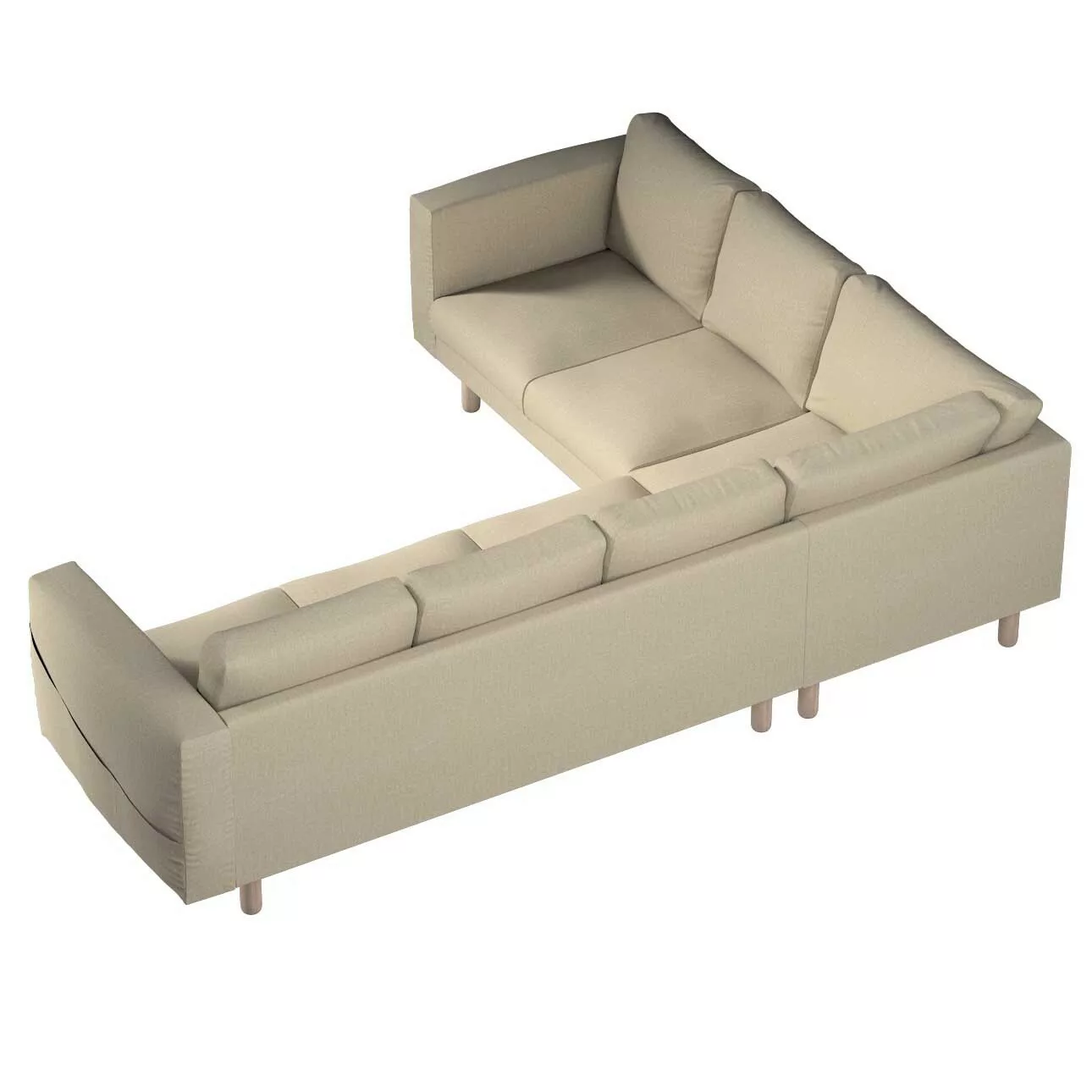 Bezug für Norsborg 5-Sitzer Ecksofa, beige- grau, Norsborg 5-Sitzer Ecksofa günstig online kaufen