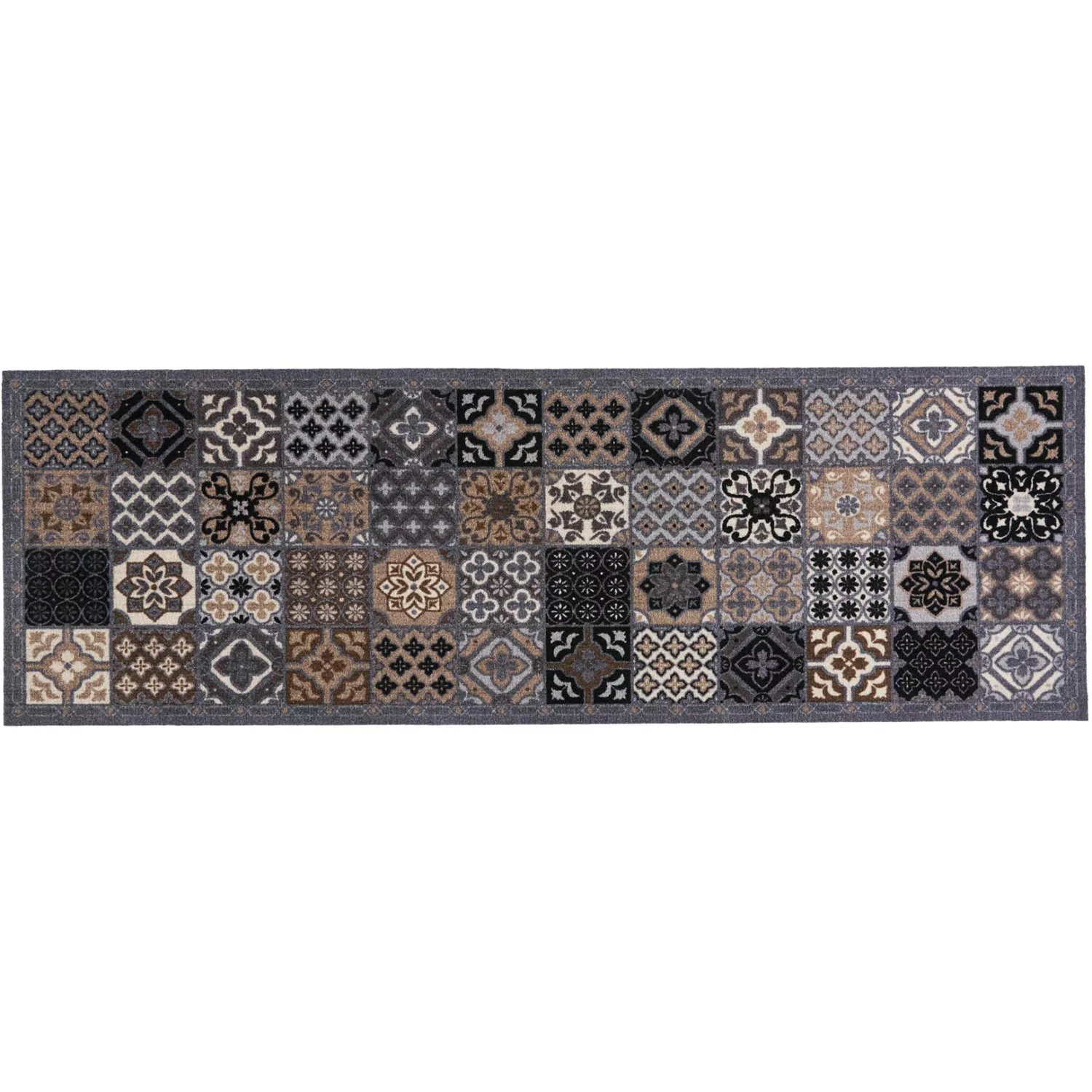 Küchenläufer Patchwork Tiles Grey 50 cm x 150 cm günstig online kaufen