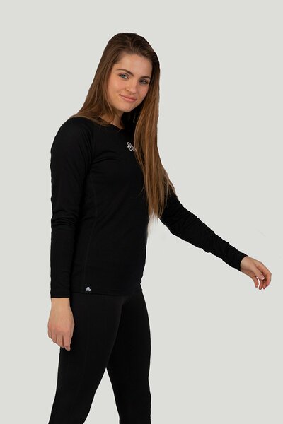 Damen Eucalyptus Performance Longsleeve T-shirt - Black günstig online kaufen