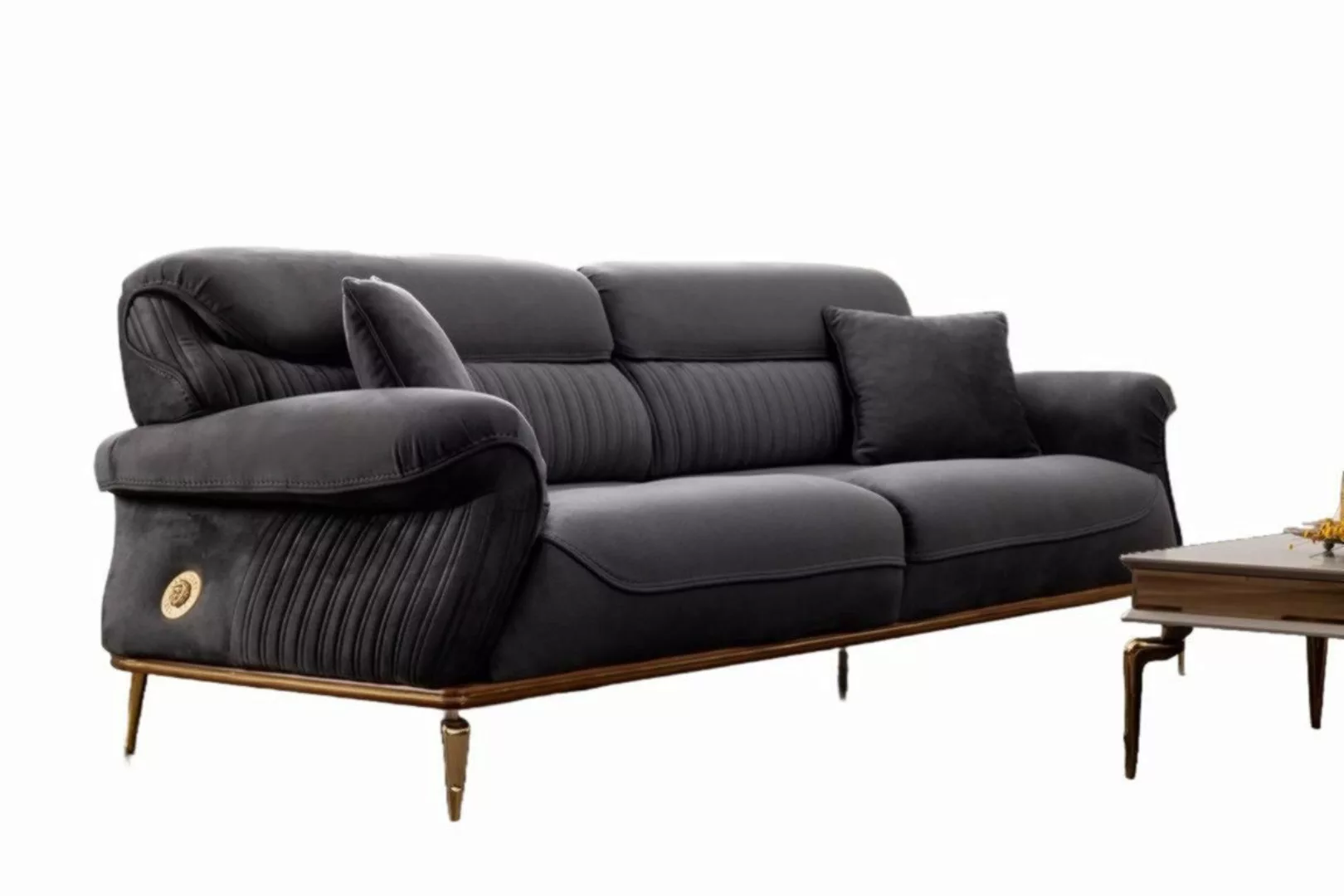 Xlmoebel Sofa Modernes graues 3-Sitzer Sofa vereint Komfort und Stil, 1 Tei günstig online kaufen