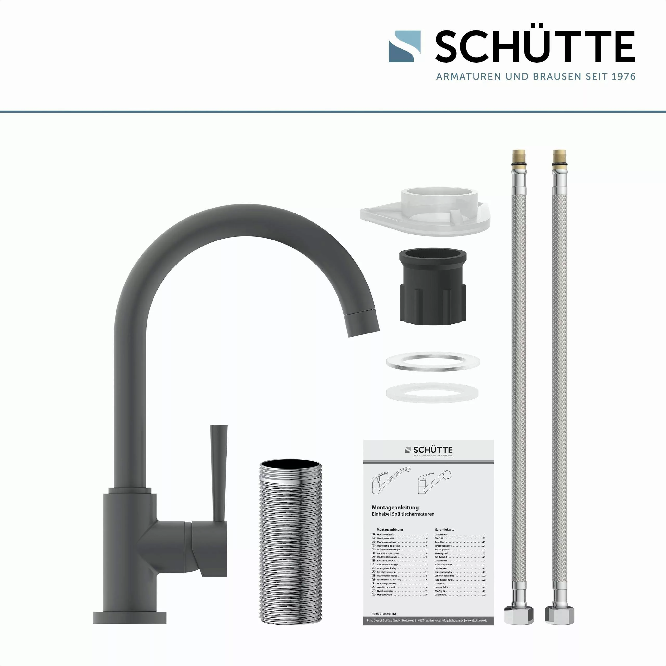 Schütte Spültischarmatur CORNWALL energiesparender Cold-Start, 360° günstig online kaufen