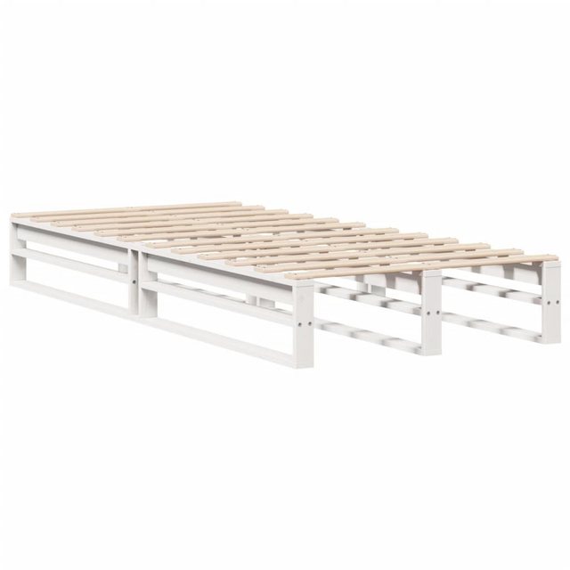 vidaXL Bett Massivholzbett ohne Matratze Weiß 75x190 cm Kiefernholz günstig online kaufen