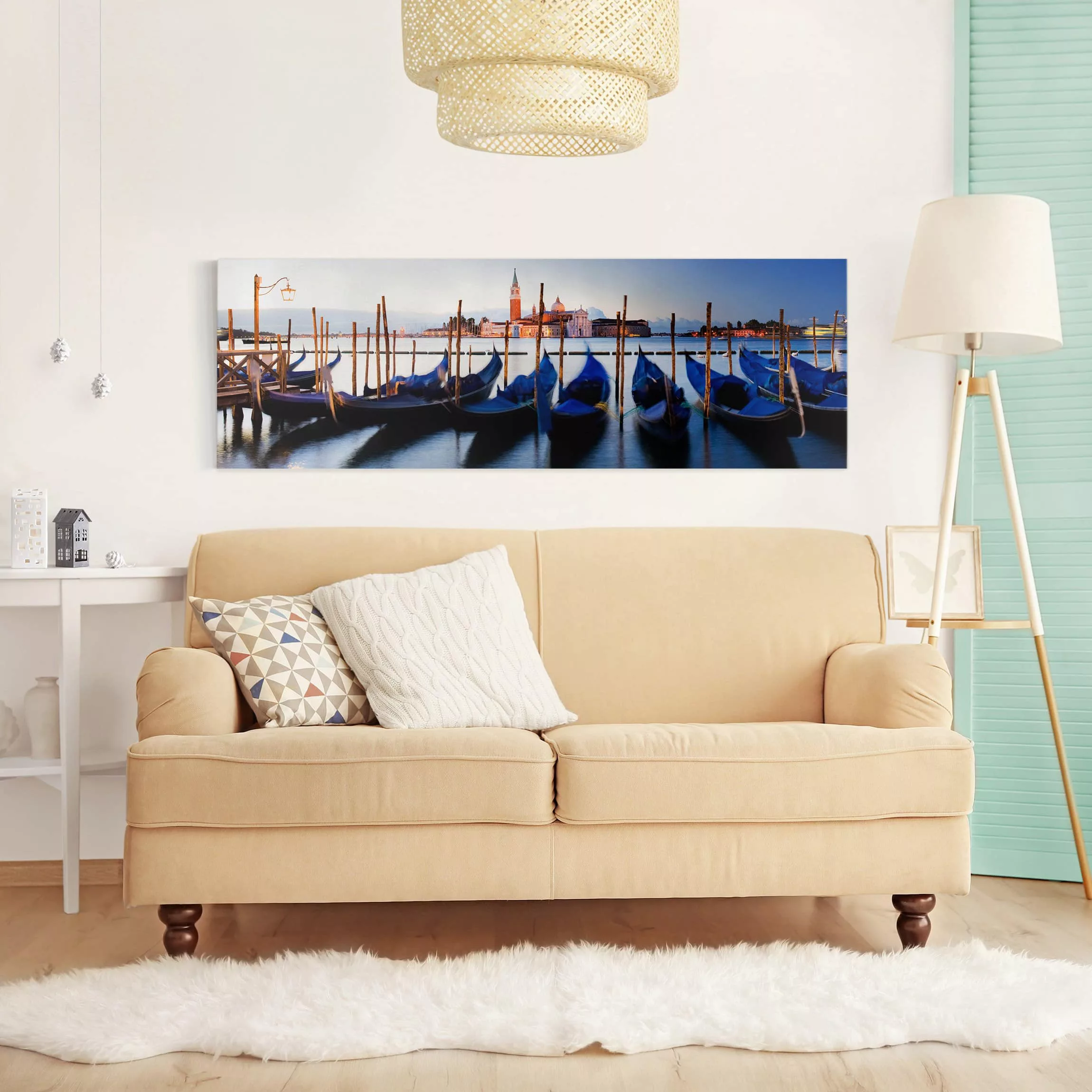 Leinwandbild Architektur & Skyline - Panorama Venice Gondolas günstig online kaufen