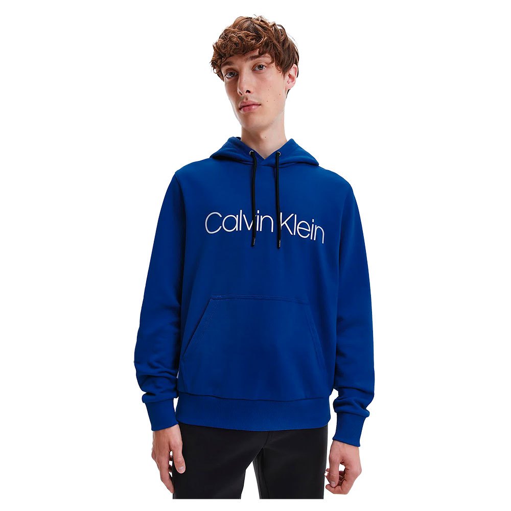 Calvin Klein Cotton Logo Kapuzenpullover XL Mid Azure Blue günstig online kaufen